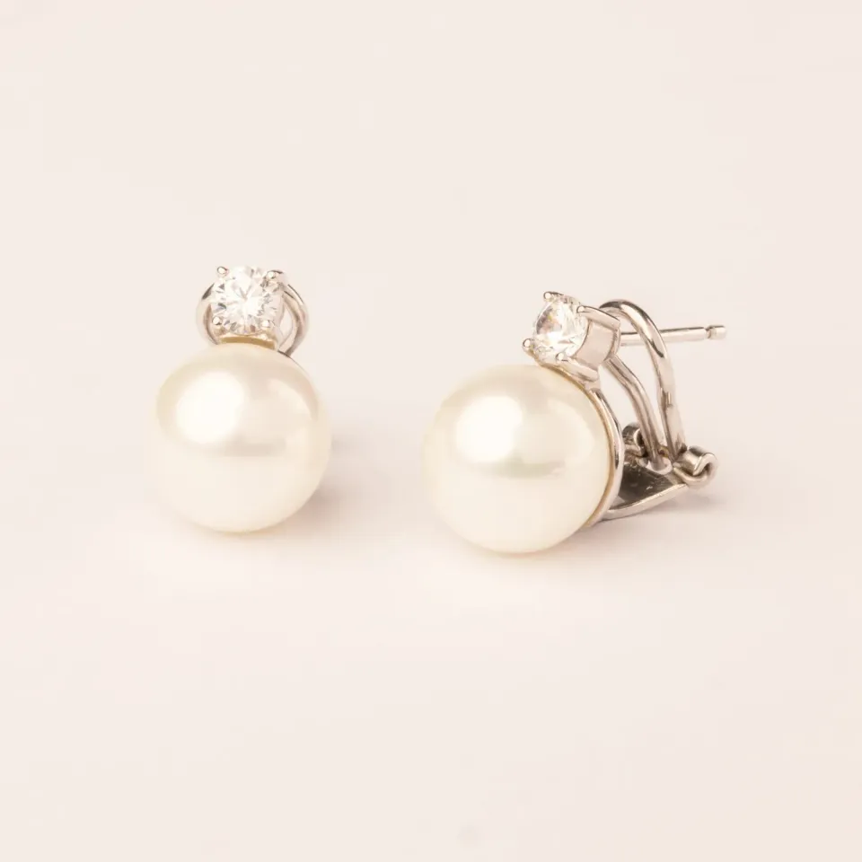 Ultima Edizione Zircone Perle 12mm boucles perle