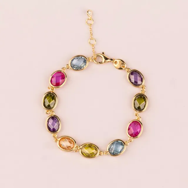 ULTIMA EDIZIONE bracciale pietre ovali multicolor bracelet