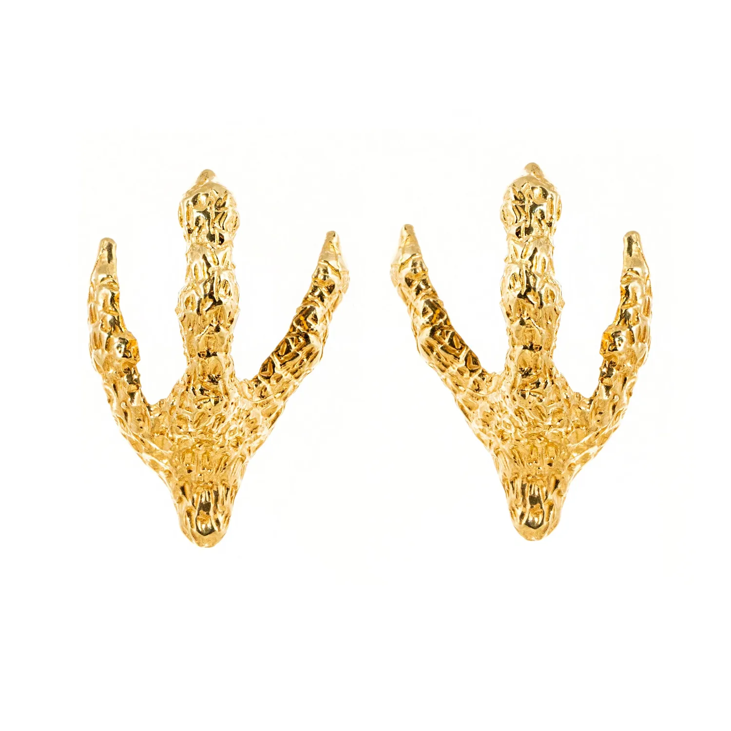 Lorella Tamberi Canal Artemis Talon boucles d'oreilles dorées