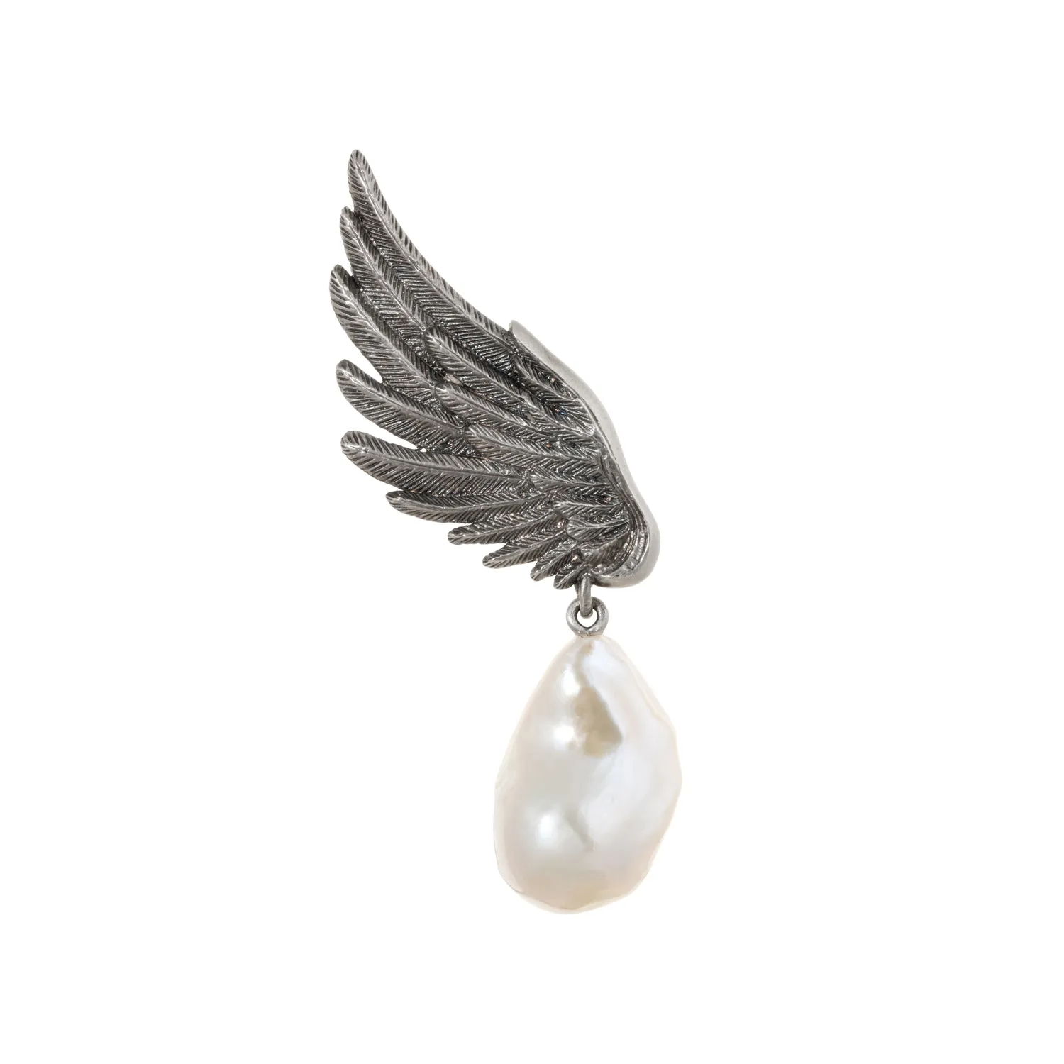 Lorella Tamberi Canal Artemis Wing broche aile perle noircie