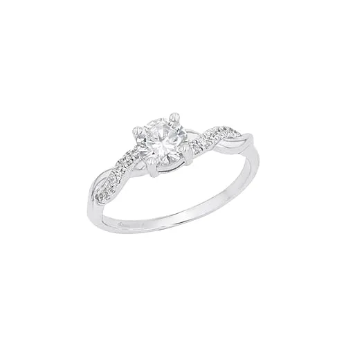 s.Oliver Solitaire bague femme argent zircone taille 56