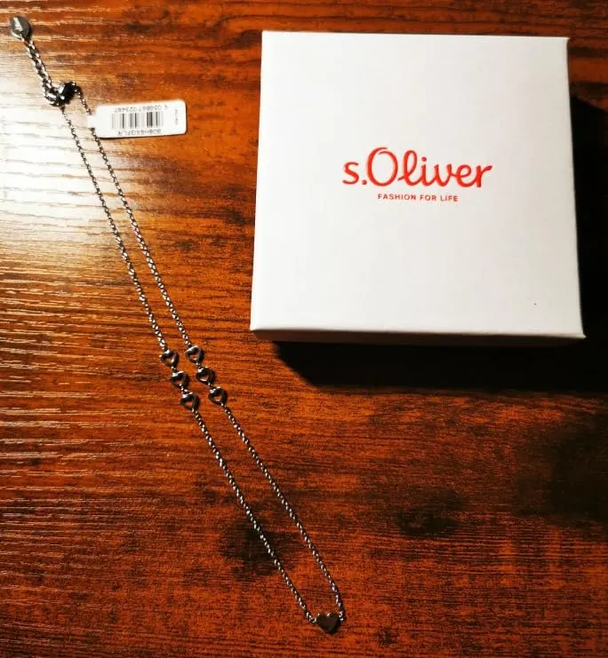s.Oliver Collier Fille Cœur Acier 37+3 cm 2028446