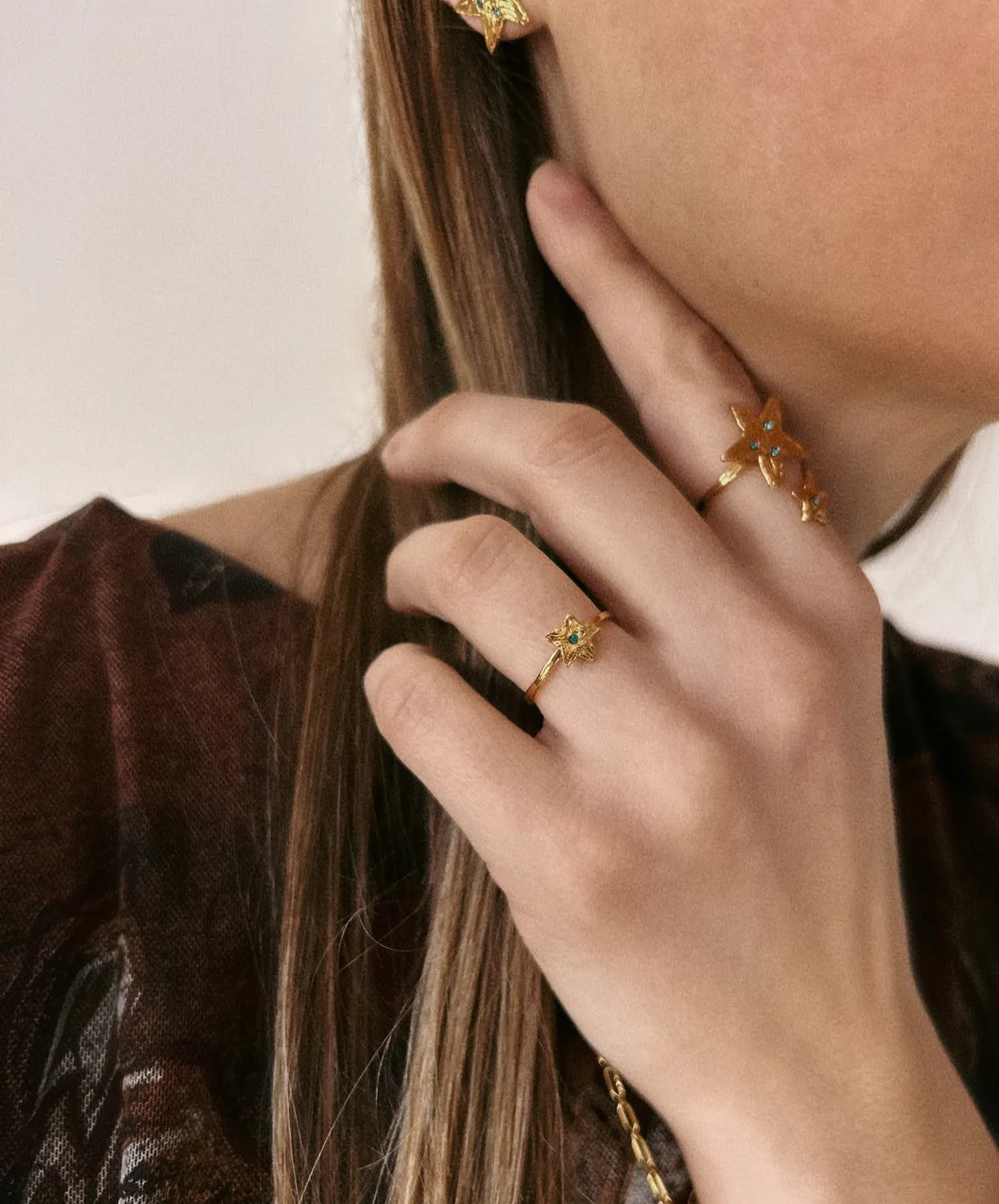 Elise Tsikis Dilley bague étoile ajustable dorée