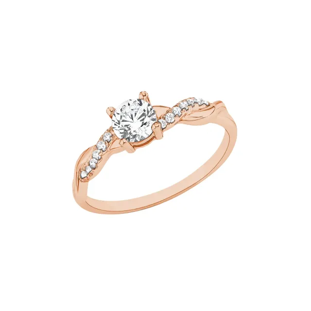 s.Oliver Bague Femme Argent 925 Zircones Or Rose 54