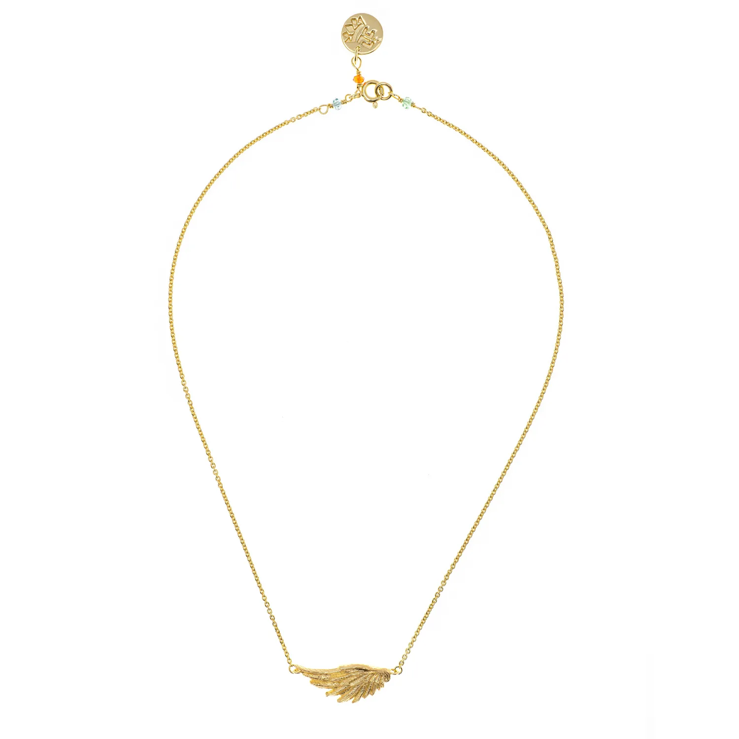 Lorella Tamberi Artemis Wing collier court zircons doré