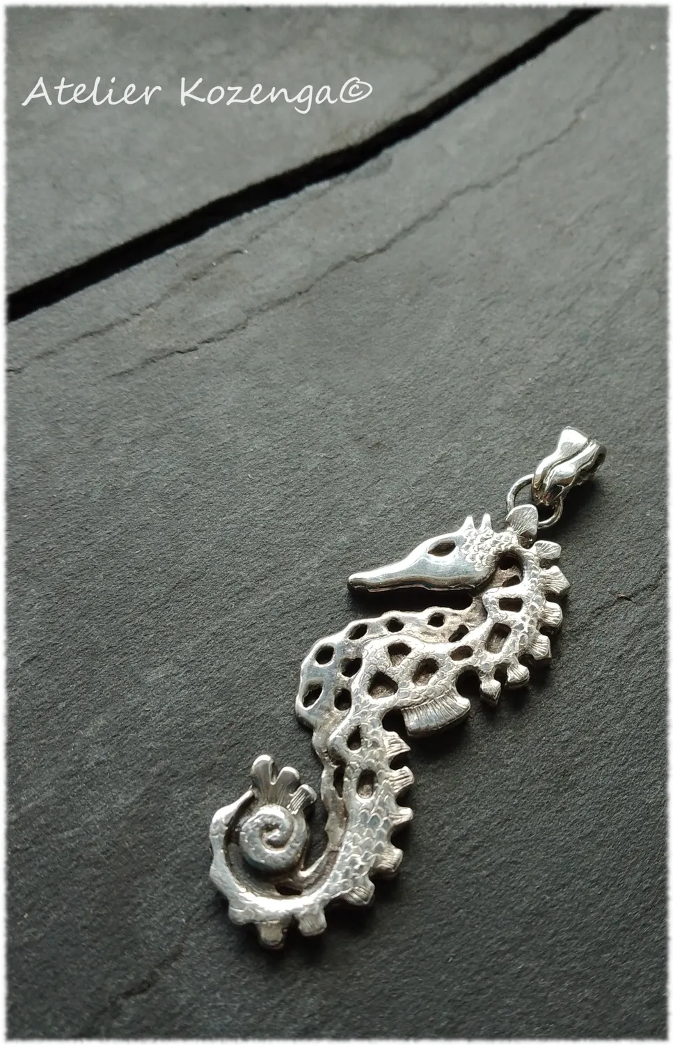 L'Atelier Kozenga Hippocampe pendentif argent