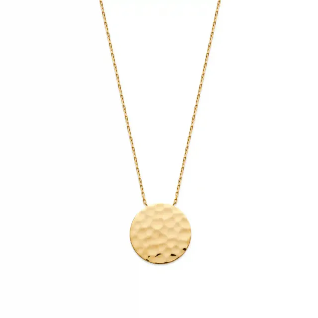 Oriana France cercle martelé collier plaqué or 18 carats