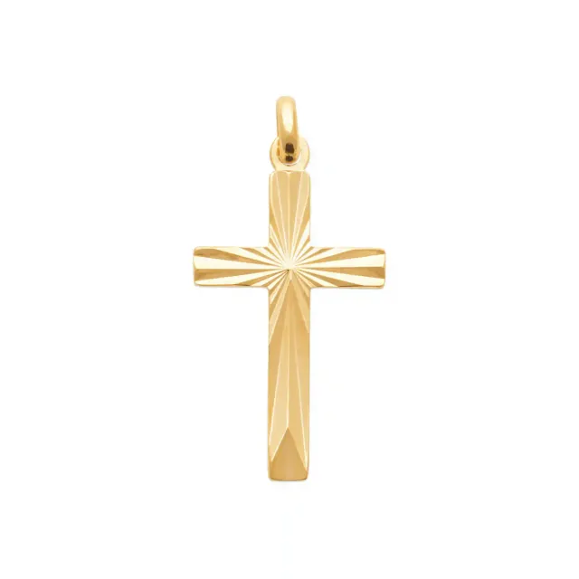 Oriana France croix pendentif plaqué or étoilé