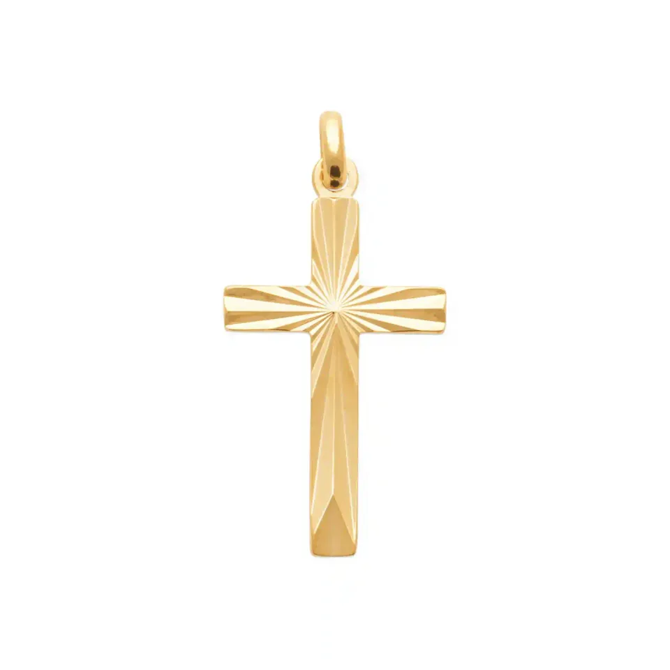 Oriana France croix pendentif plaqué or étoilé