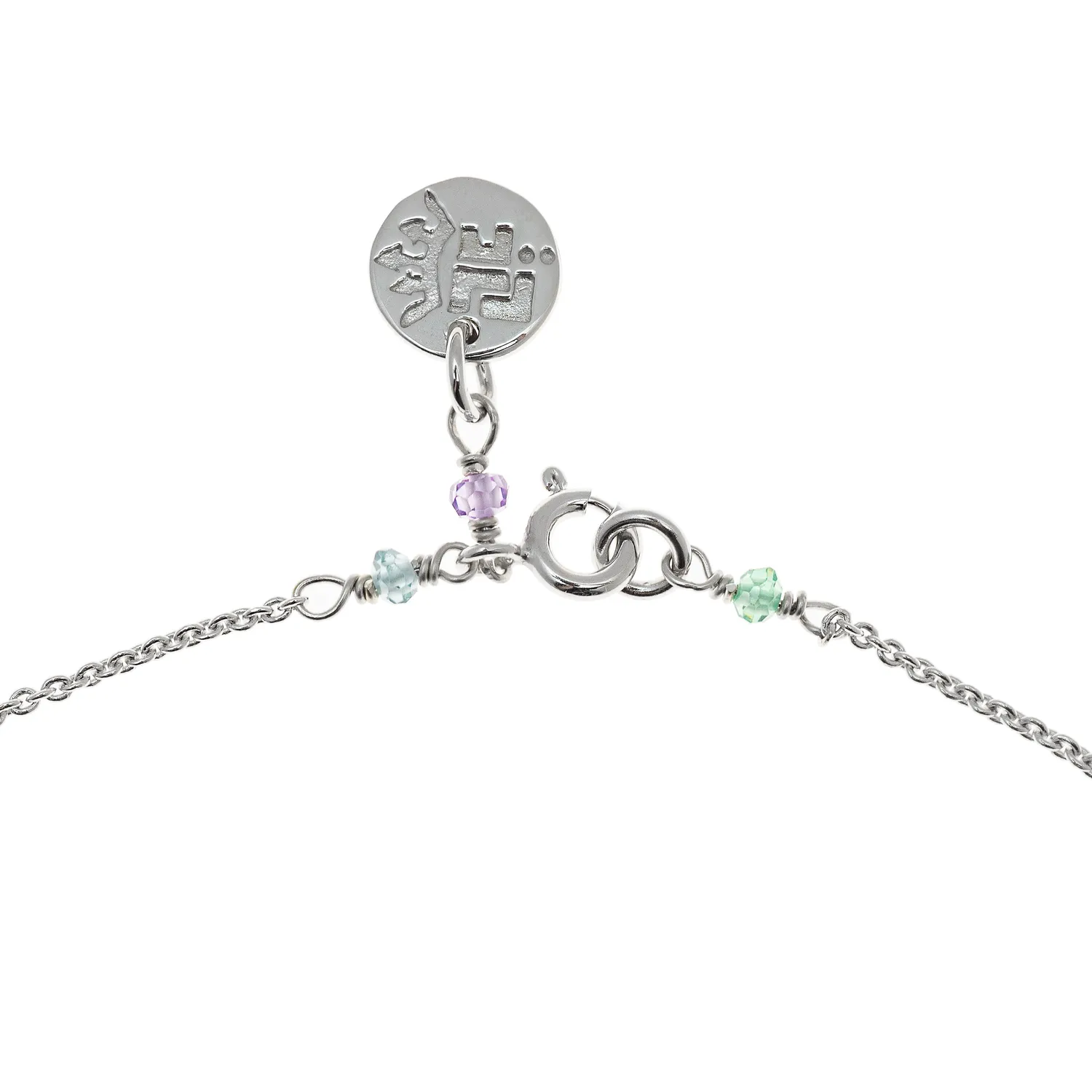 Lorella Tamberi Canal Artemis Wing collier zircons argenté 39 cm