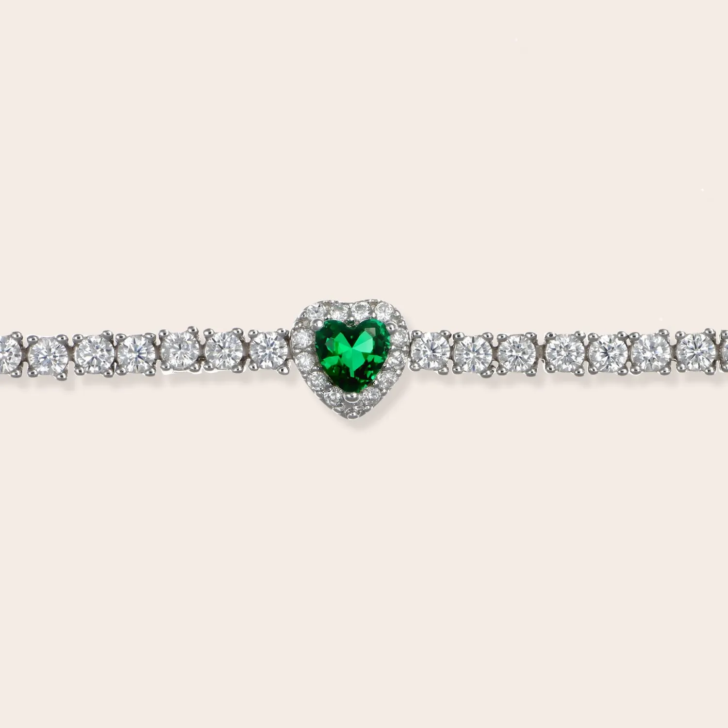 Ultima Edizione Tennis bracelet coeur couleur