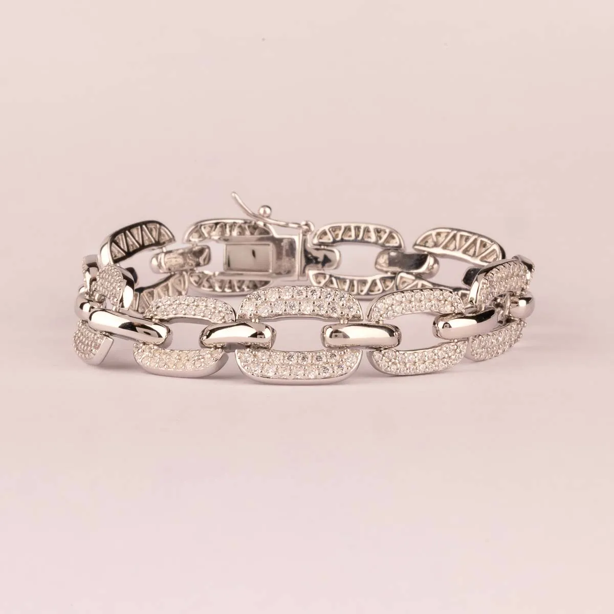 Ultima Edizione geometrico bracelet zircons blancs géométrique