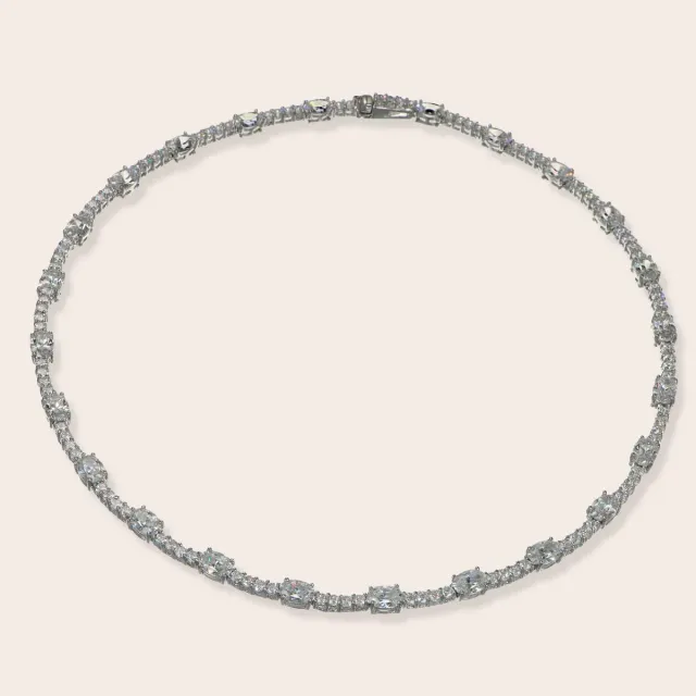 ULTIMA EDIZIONE Ovalini collier ras-de-cou ovales blanc