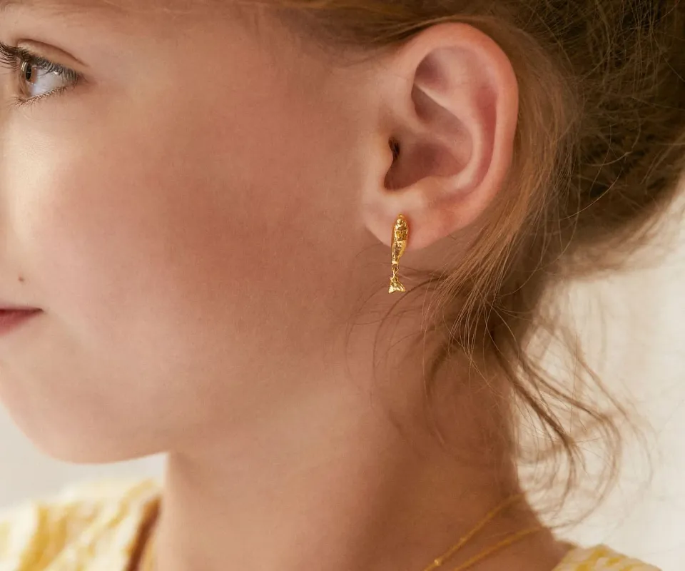 Elise Tsikis Peska boucles d’oreilles dorées 1,8 cm