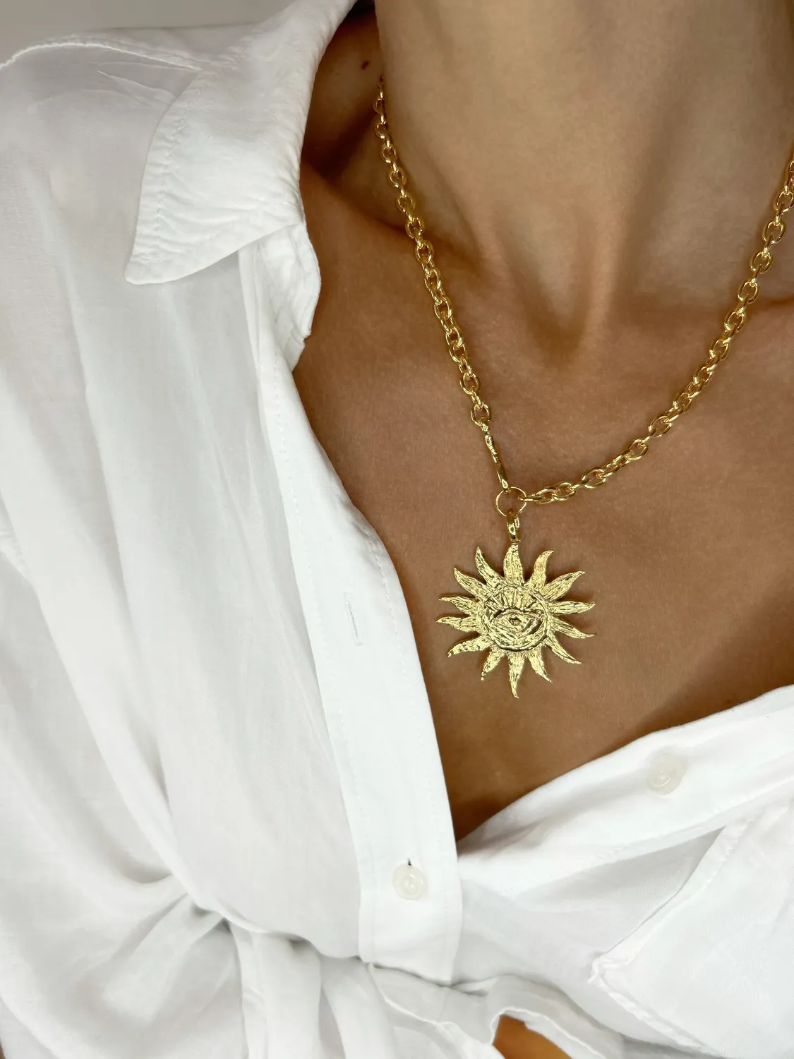 Elise Tsikis Sana collier chaîne doré 46,5 cm