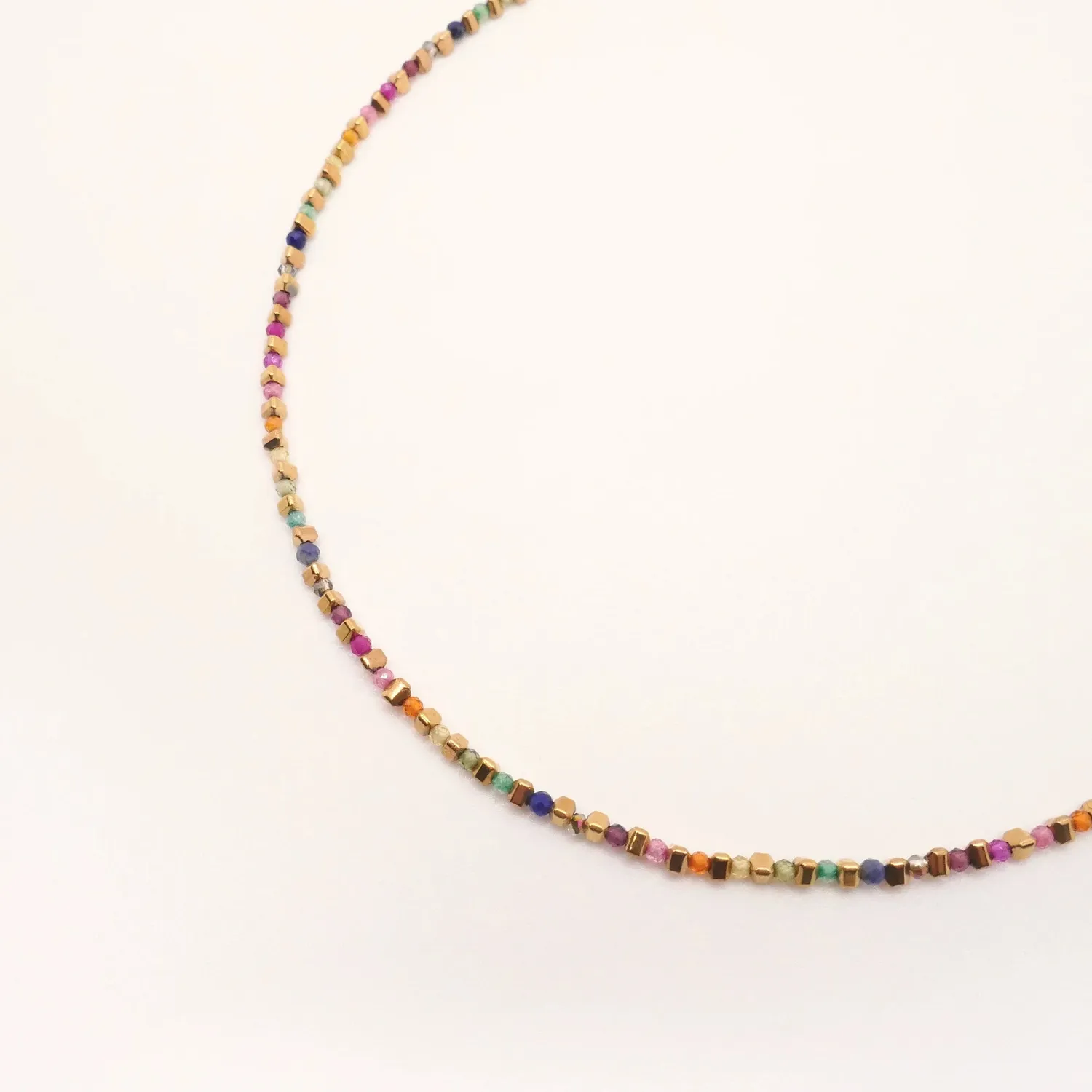 Cloralys Aziliz collier zircon multicolore 38 cm