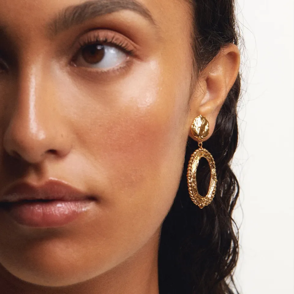 Elise Tsikis Oria boucles d'oreilles perle pendantes
