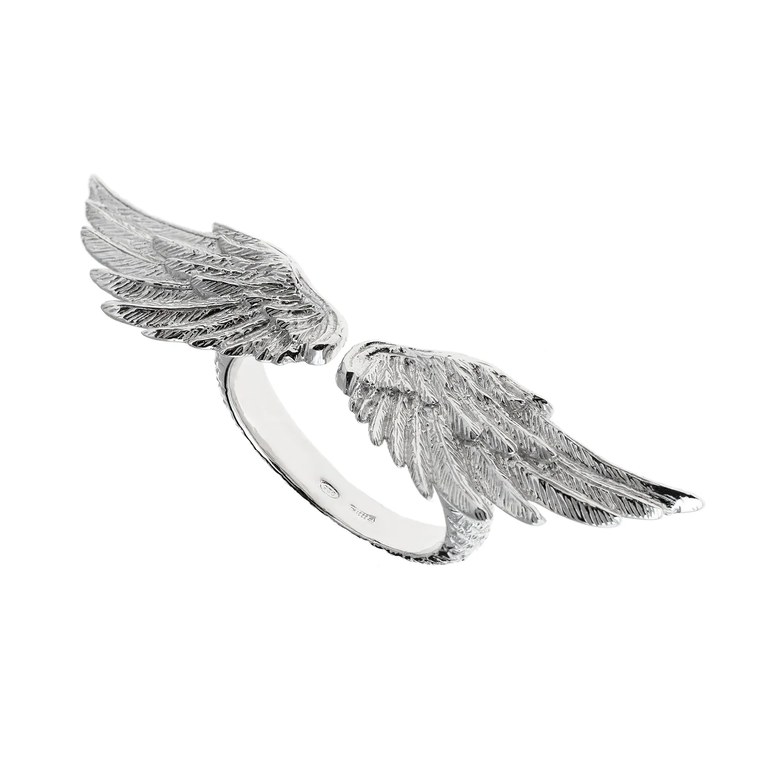 Lorella Tamberi Canal Artemis Double Wing bague argent rhodié