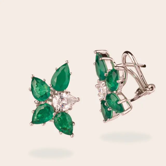 Ultima Edizione boucles d'oreilles éventail doré