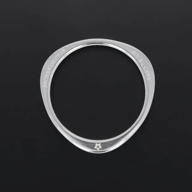 Secret de Cuir N°270 jonc triangle bracelet argenté