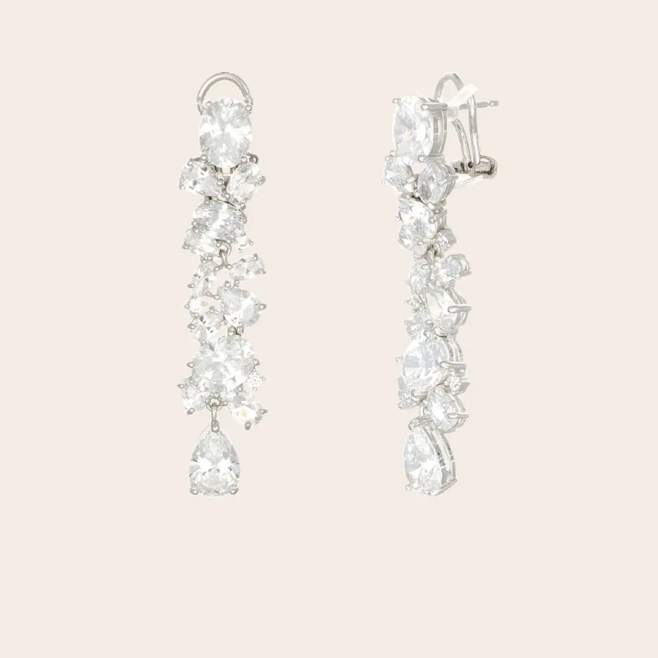 Ultima Edizione boucles pendantes zircones blancs