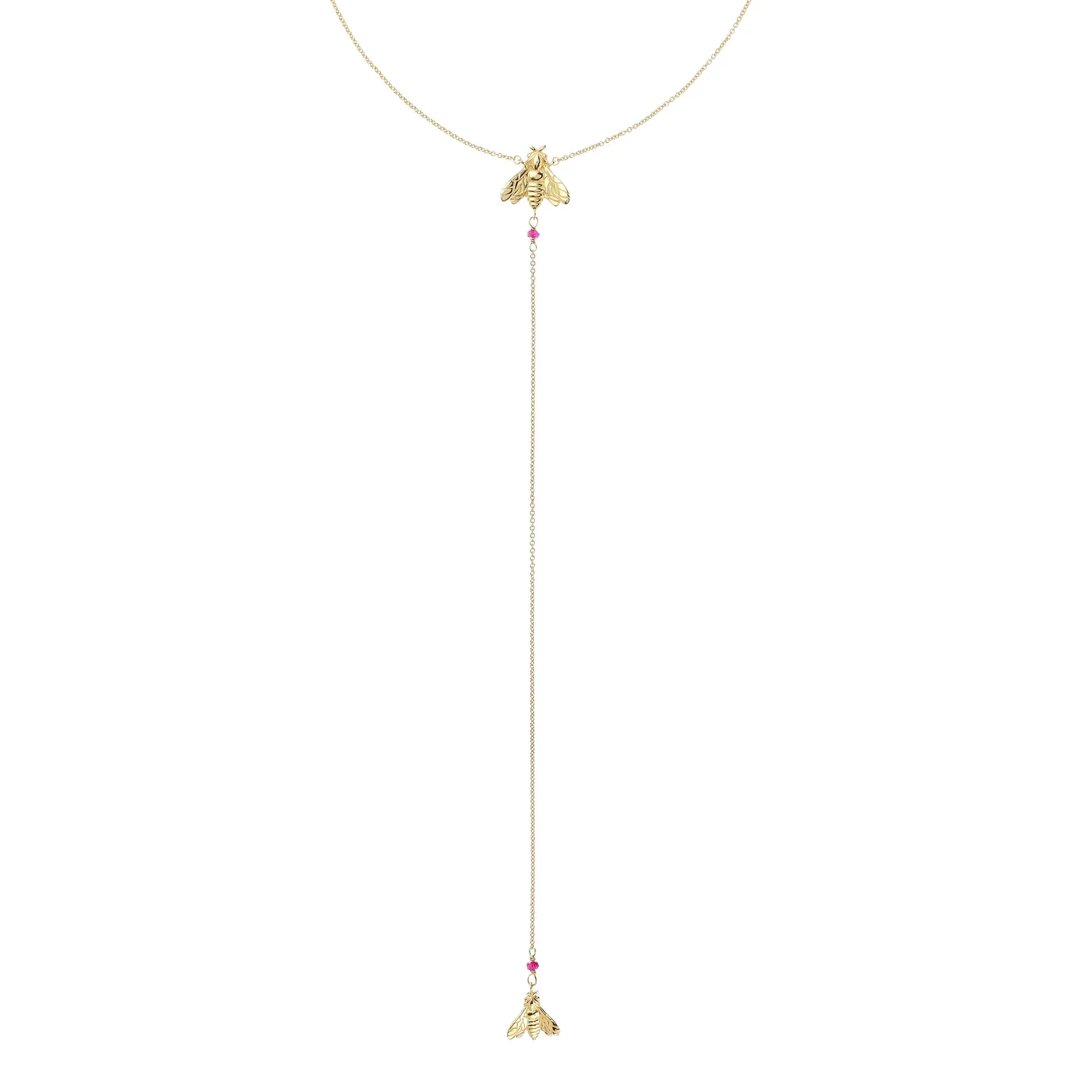Lorella Tamberi Canal Bee Queen collier pendentif abeilles doré