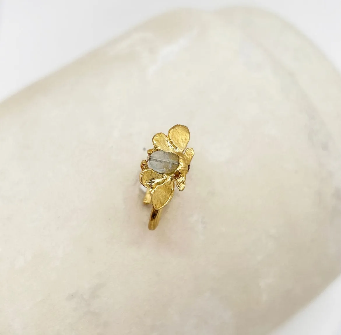 Elise Tsikis Nocturna bague ajustable femme papillon doré