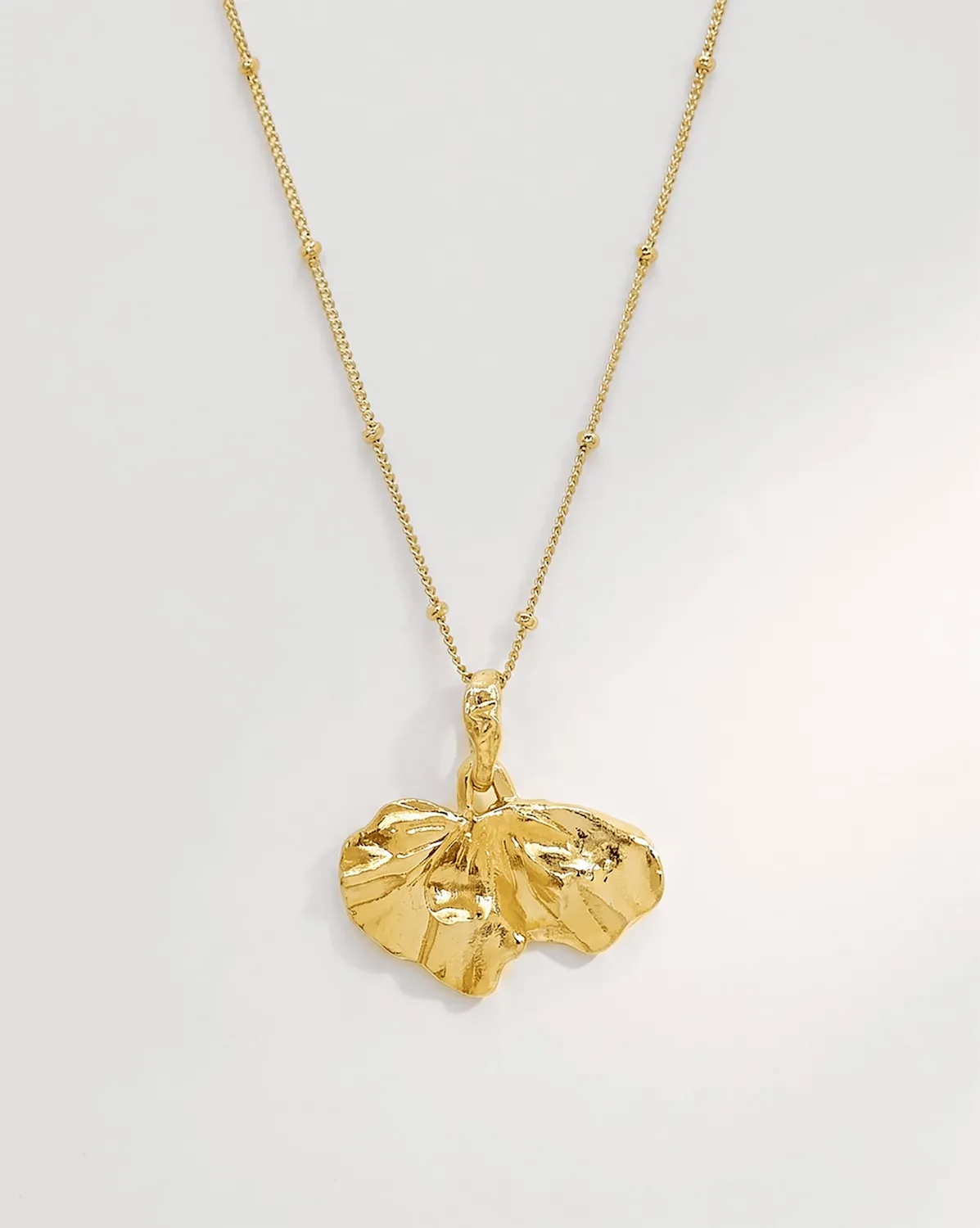 Elise Tsikis Halki collier fleur doré 45 cm