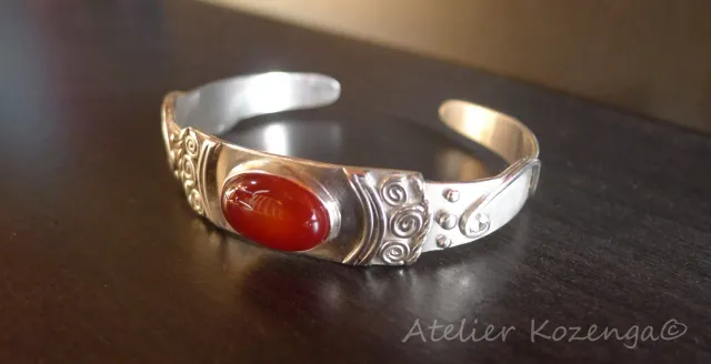 L'Atelier Kozenga Cornaline bracelet argent