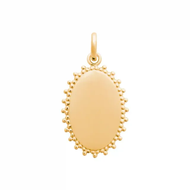 Oriana France pendentif losange soleil plaqué or