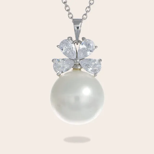 Ultima Edizione Perla 14 mm pendentif zircons perle
