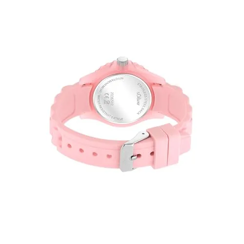 s.Oliver 2036502 montre fille silicone rose étanche