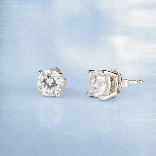 Ultima Edizione Punto Luce 8 mm boucles d'oreilles zircon blanc