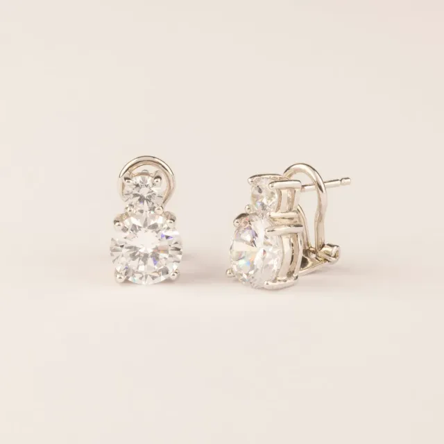 Ultima Edizione Double Zircon Brillant boucles d'oreilles