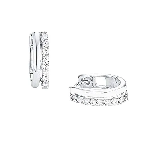 s.Oliver créoles argent 925 zircone femme 1,5 cm