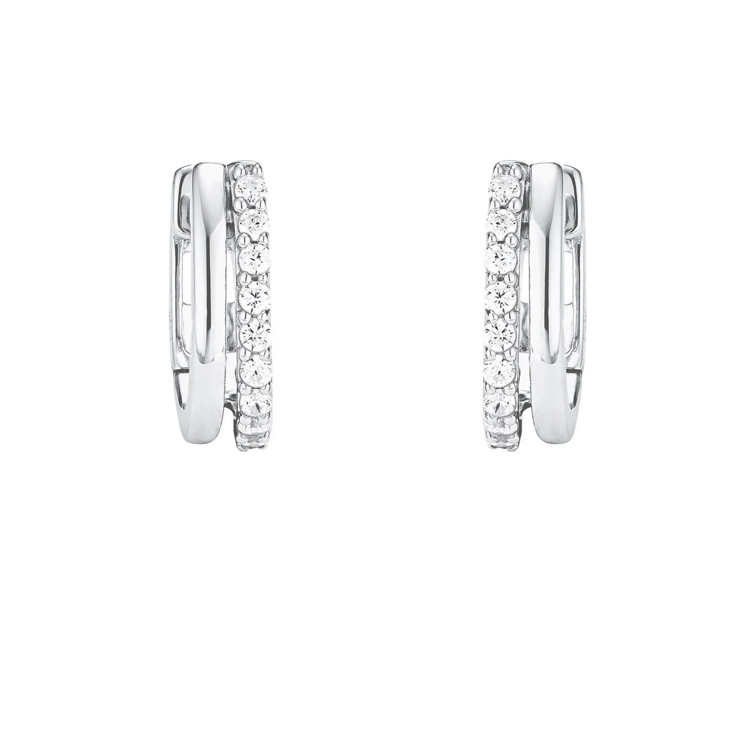 s.Oliver créoles argent 925 zircone femme 1,5 cm