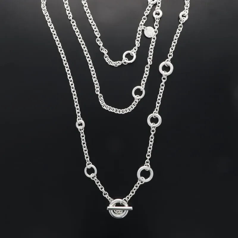 Secret de Cuir N°508 sautoir 3 rangs plaqué argent