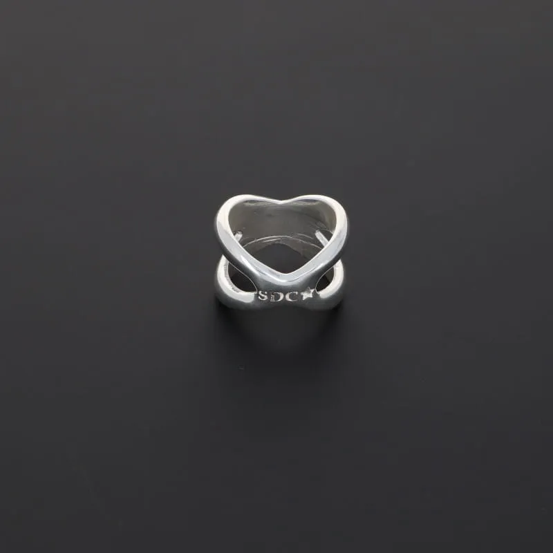 Secret de Cuir N°1003 bague X plaqué argent 11g