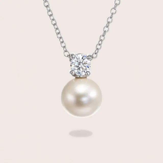 Ultima Edizione solitaire zircone perle pendentif doré