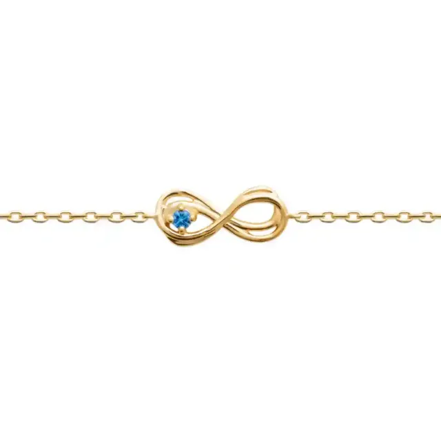 Oriana France bracelet infini turquoise plaqué or