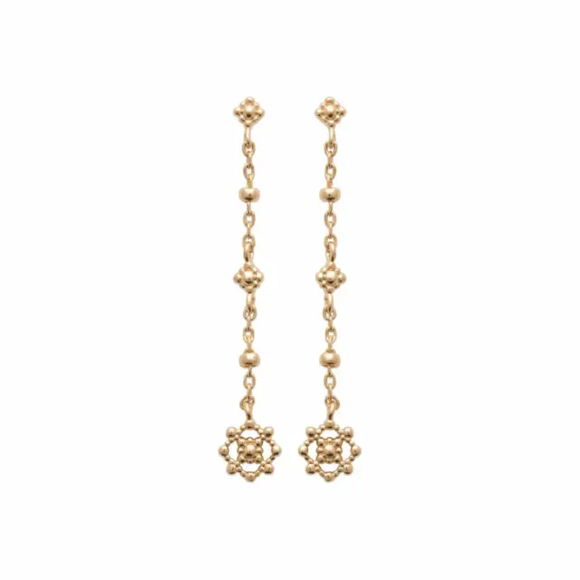 Oriana France boucles pendantes chaîne plaqué or