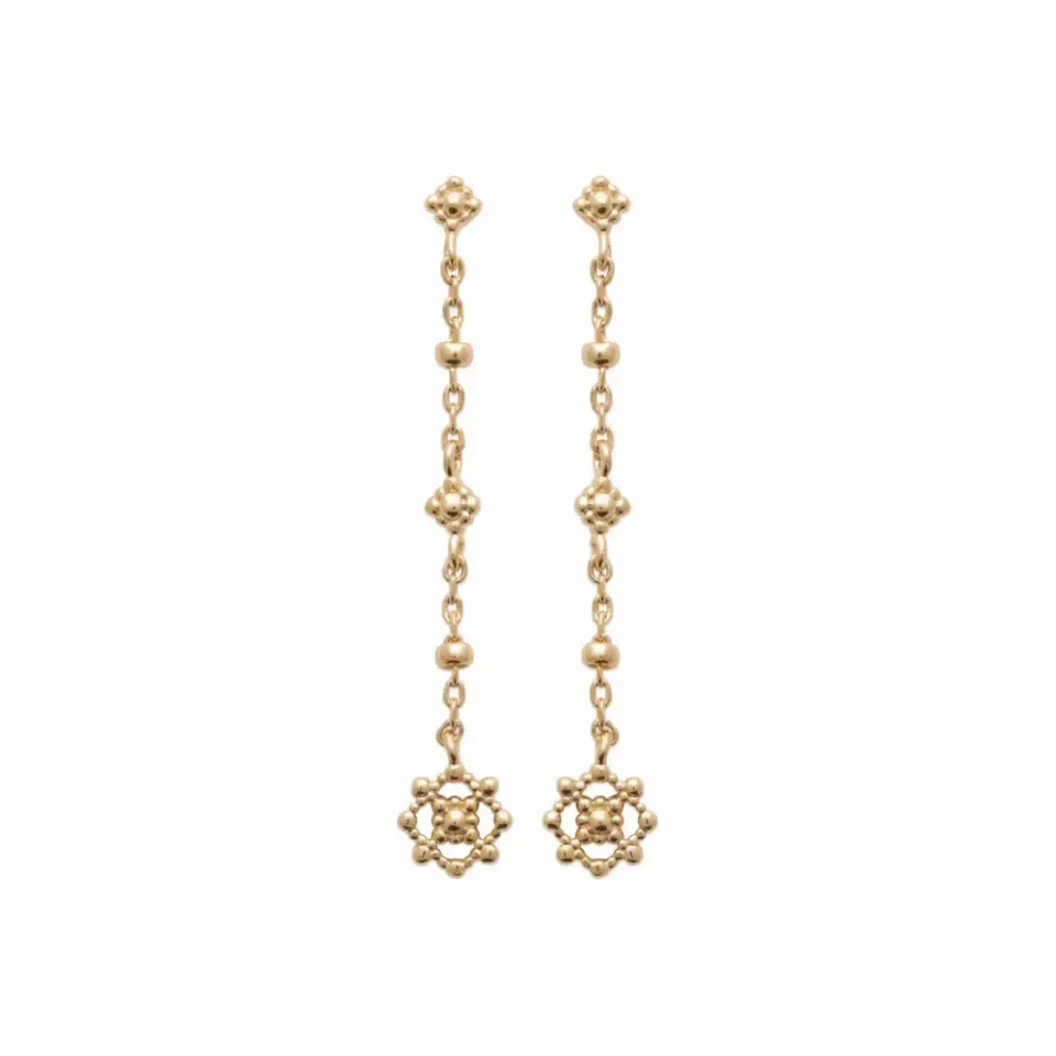 Oriana France boucles pendantes chaîne plaqué or