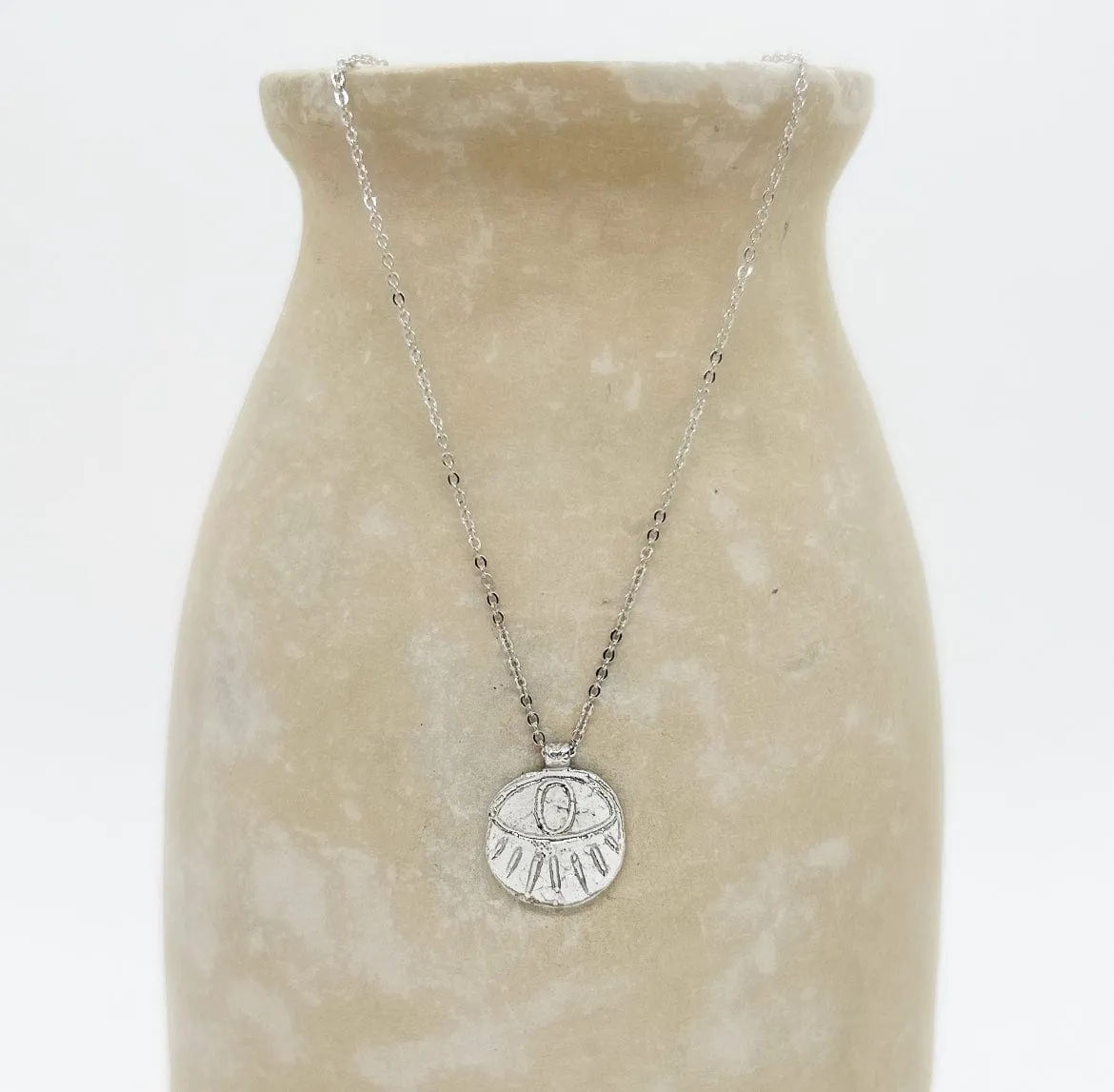 Elise Tsikis Drama collier or jaune 55 cm œil