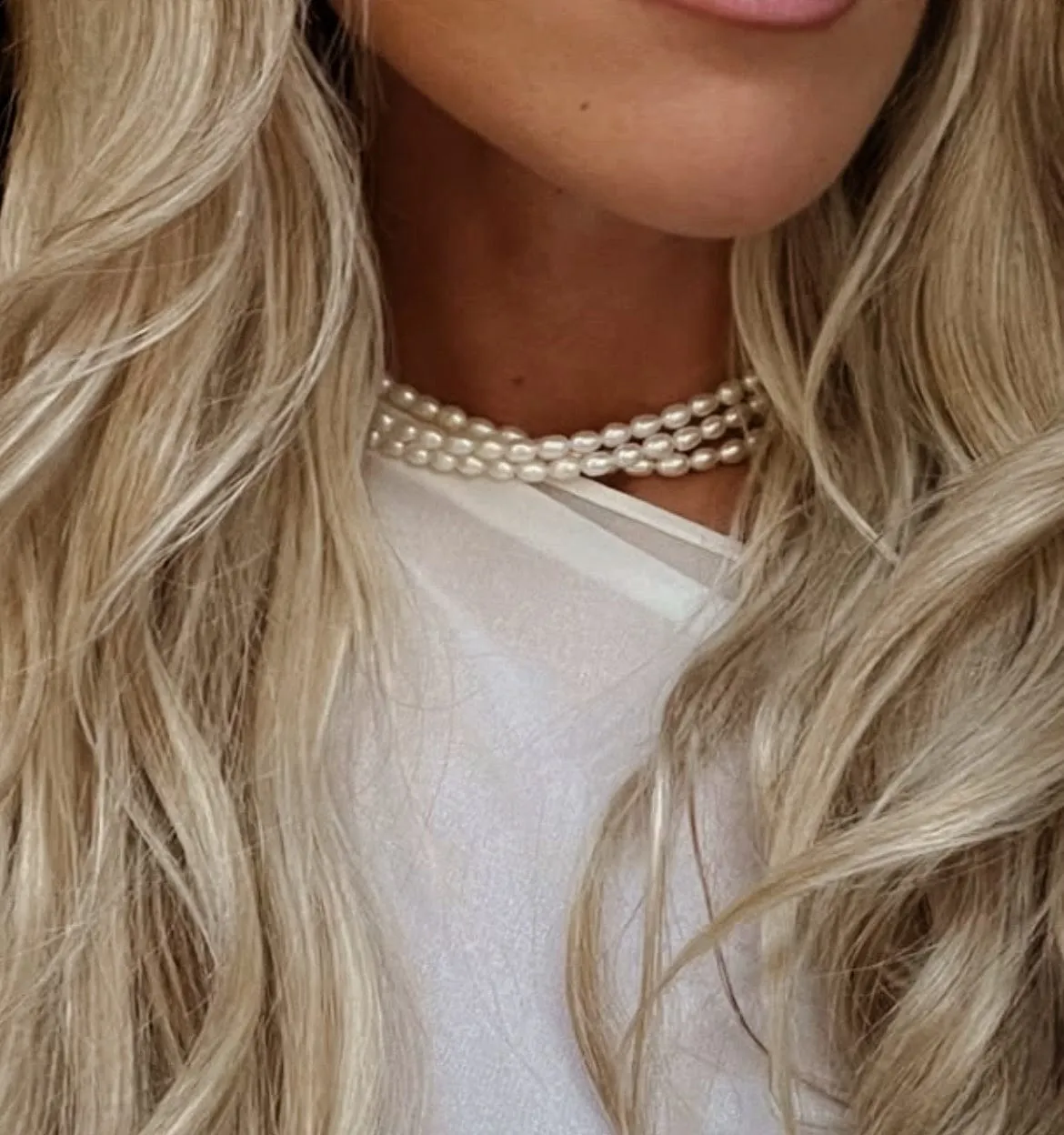 Elise Tsikis Aphrodite Demeter collier perles 3 rangs