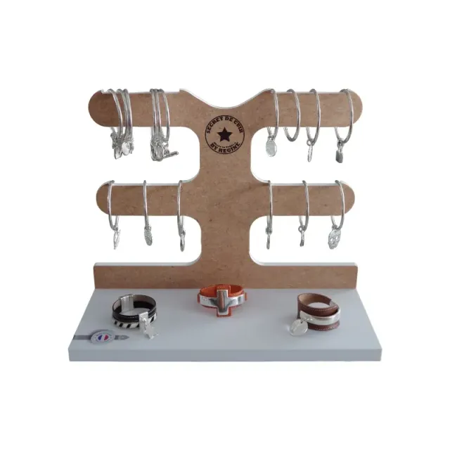 Secret de Cuir support à bracelets en bois présentoir