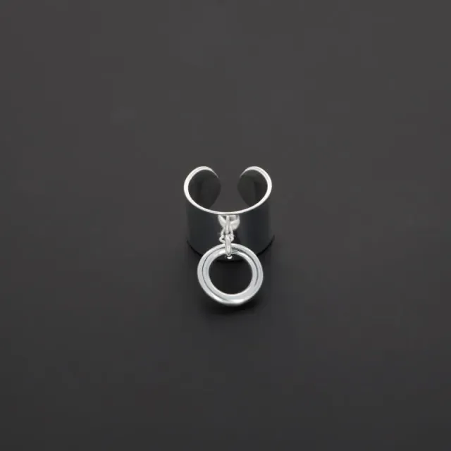 Secret de Cuir N°112 bague donut plaqué argent