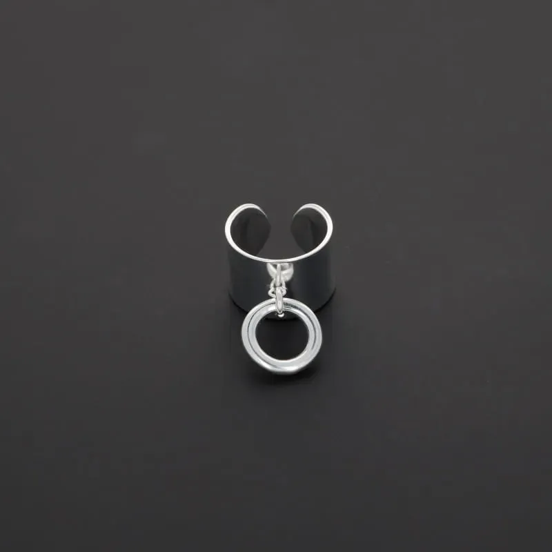 Secret de Cuir N°112 bague donut plaqué argent