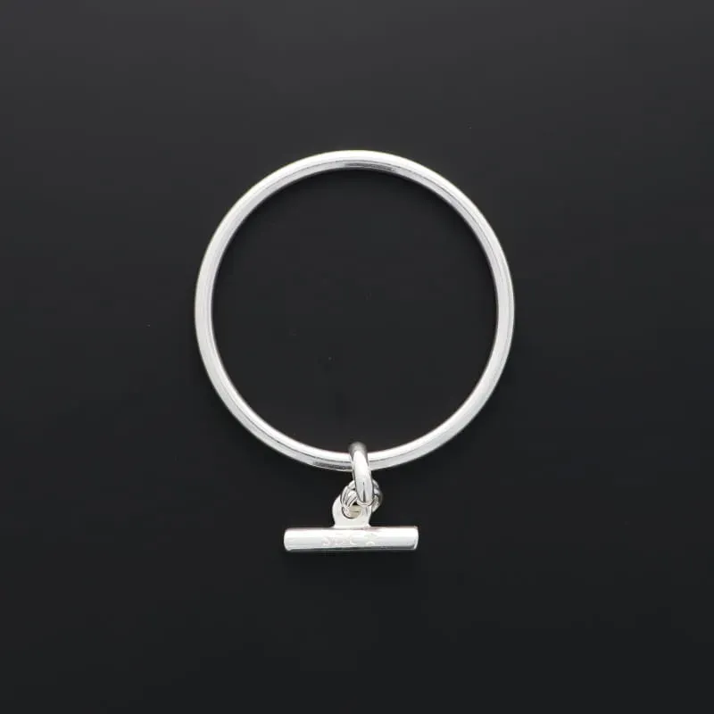 Secret de Cuir N°81 jonc barre plaqué argent