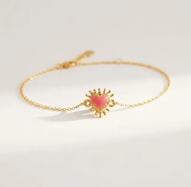 Elise Tsikis Uman bracelet cœur rose