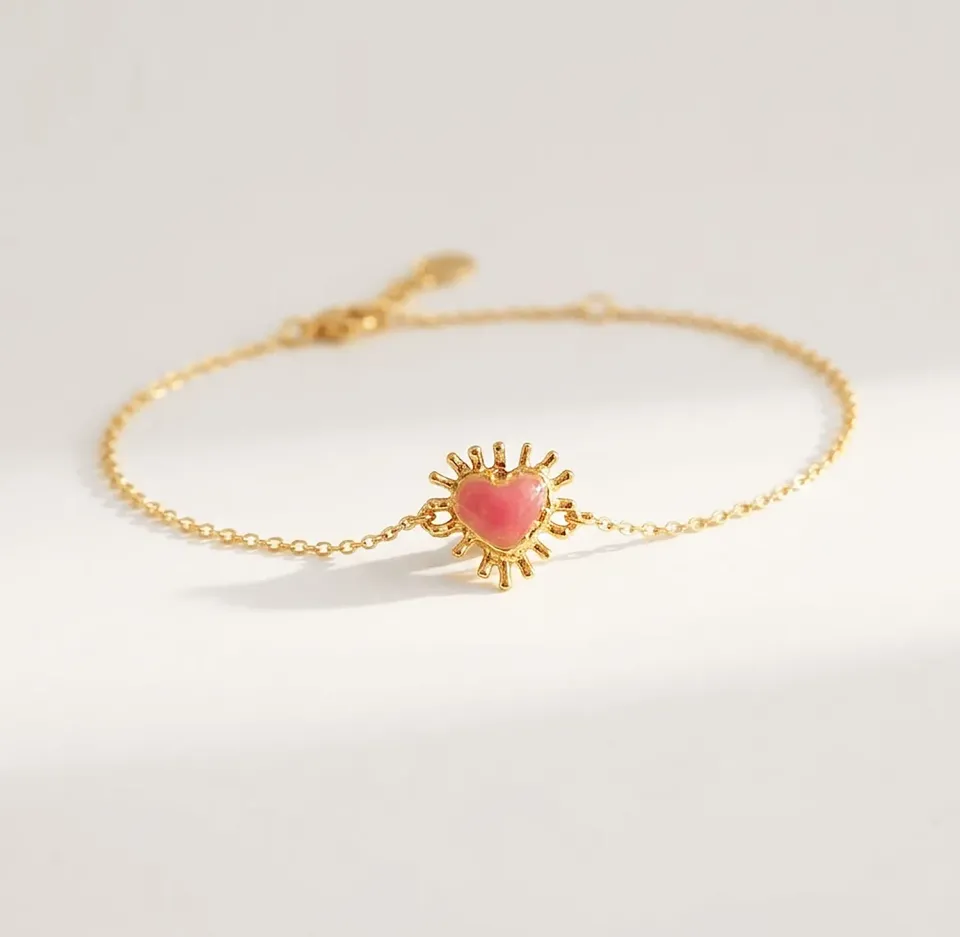 Elise Tsikis Uman bracelet cœur rose